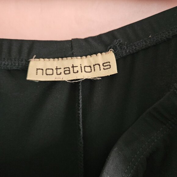 Notations -  Black Wide Leg Casual Dress Pants - size L. - Picture 3 of 3